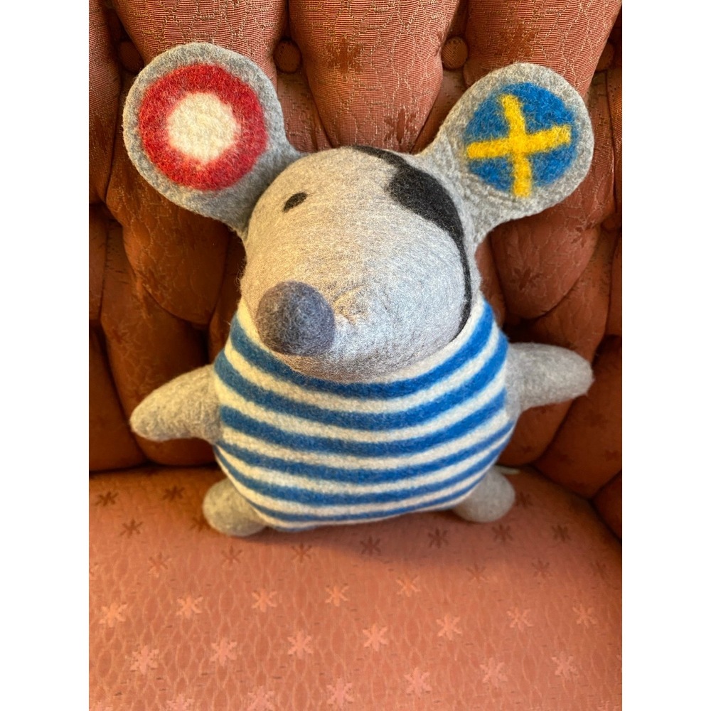 Zaanha Felted Pirate Mouse Plush 14" Toy Stuffed Animal s38